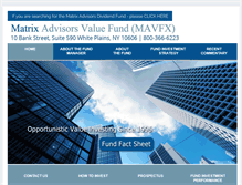 Tablet Screenshot of matrixadvisorsvaluefund.com